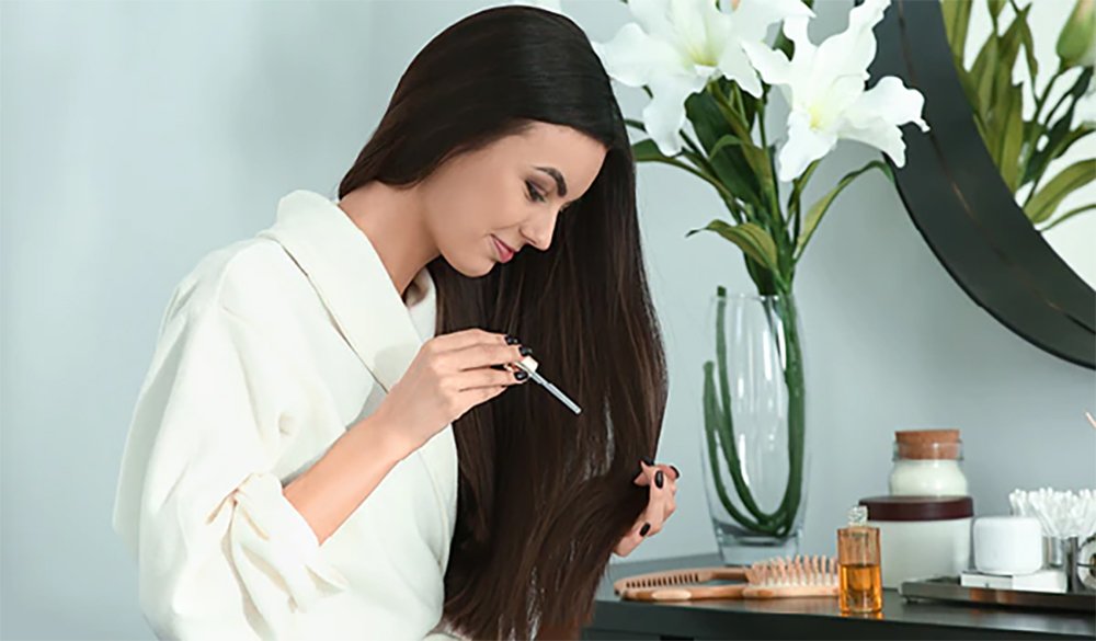 tip3 a woman takes care of her hair